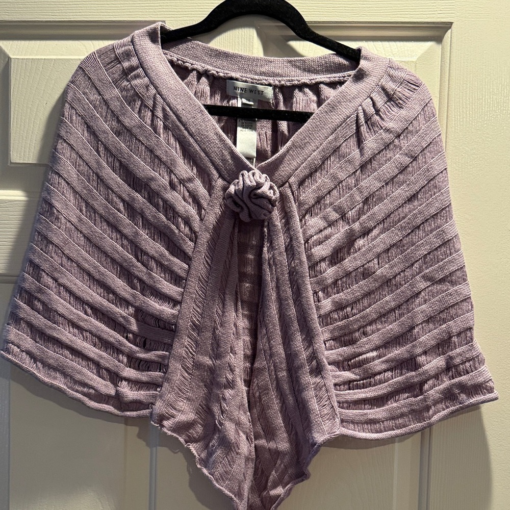 Nine West Lilac Knit Poncho